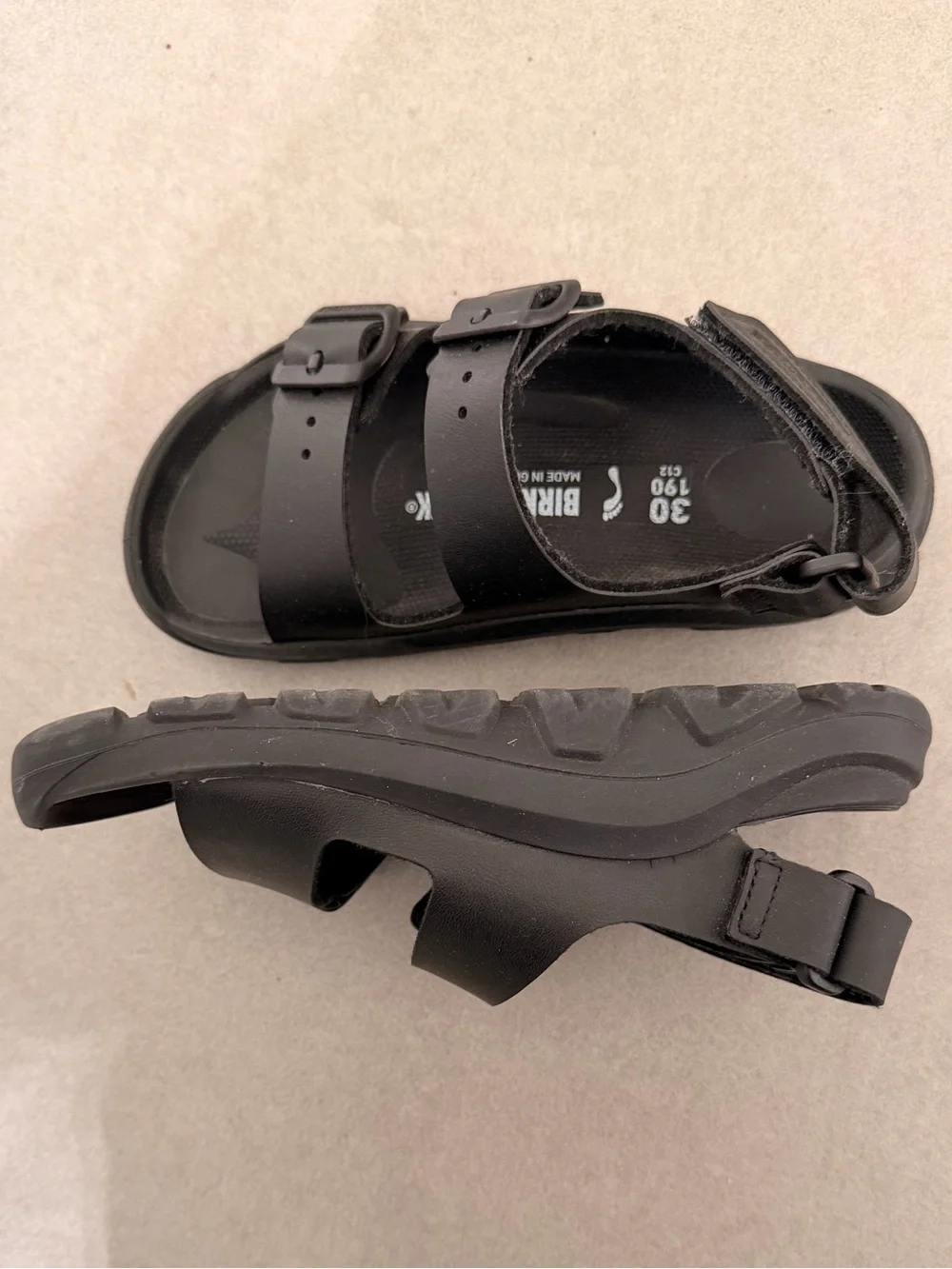 Birkenstock Kids Black Double-Strap Sandals